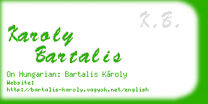 karoly bartalis business card