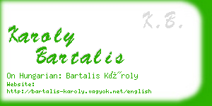 karoly bartalis business card